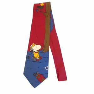 Peanuts Snoopy Woodstock Mens Tie Golf